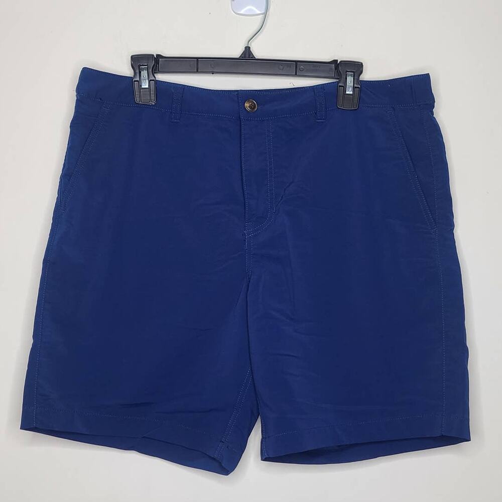 Turtleson navy blue flat front shorts - 35 - golf athleisure